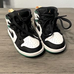 Green, black, yellow Jordan 1s